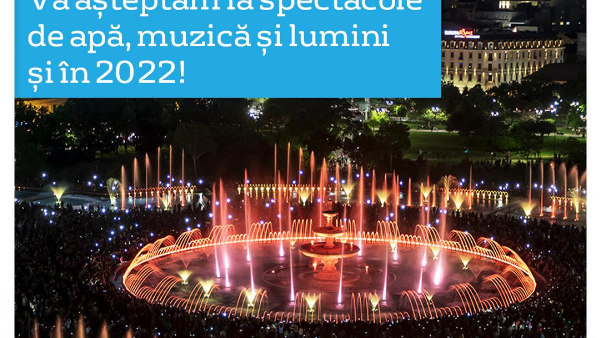 Fântânile din Piaţa Unirii se redeschid sâmbătă, cu un spectacol multimedia
