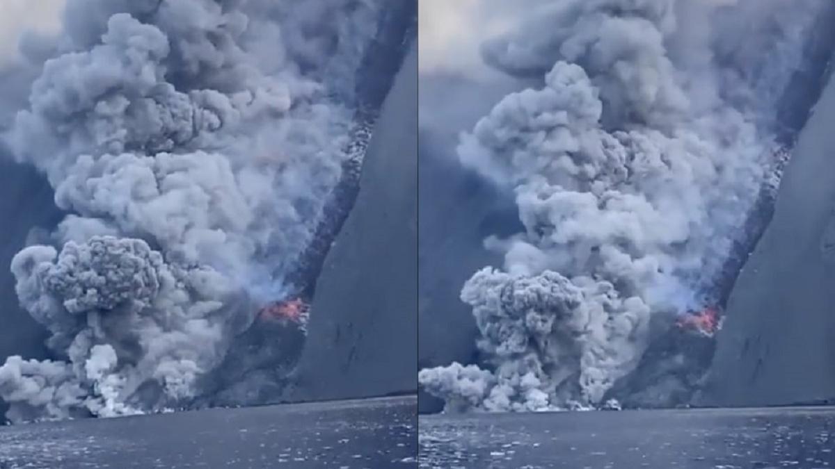 VIDEO Italia: Vulcanul Stromboli a erupt. Alertă de mișcări seismice
