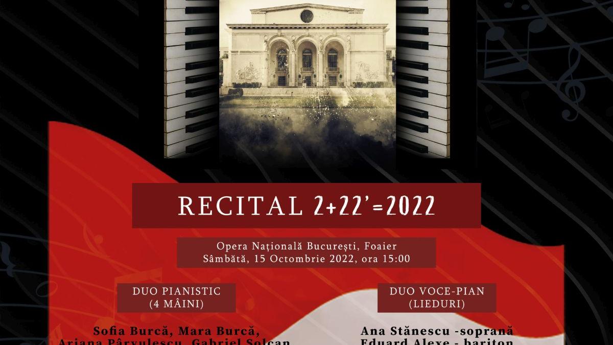 „Caruselul Prieteniei” și „Majura Duo Festival”, în această săptămână în foaierul Operei Naționale București