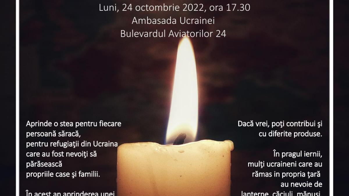 „Un Milion de Stele”  Eveniment de solidaritate la Ambasada Ucrainei din București