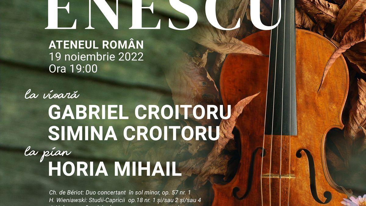 Pe scena Ateneului Român din Bucureşti, turneul Vioara lui Enescu 2022 aduce în premieră două dintre viorile maestrului –  Guarneri del Gesù “Catedrala” şi Paul Kaul