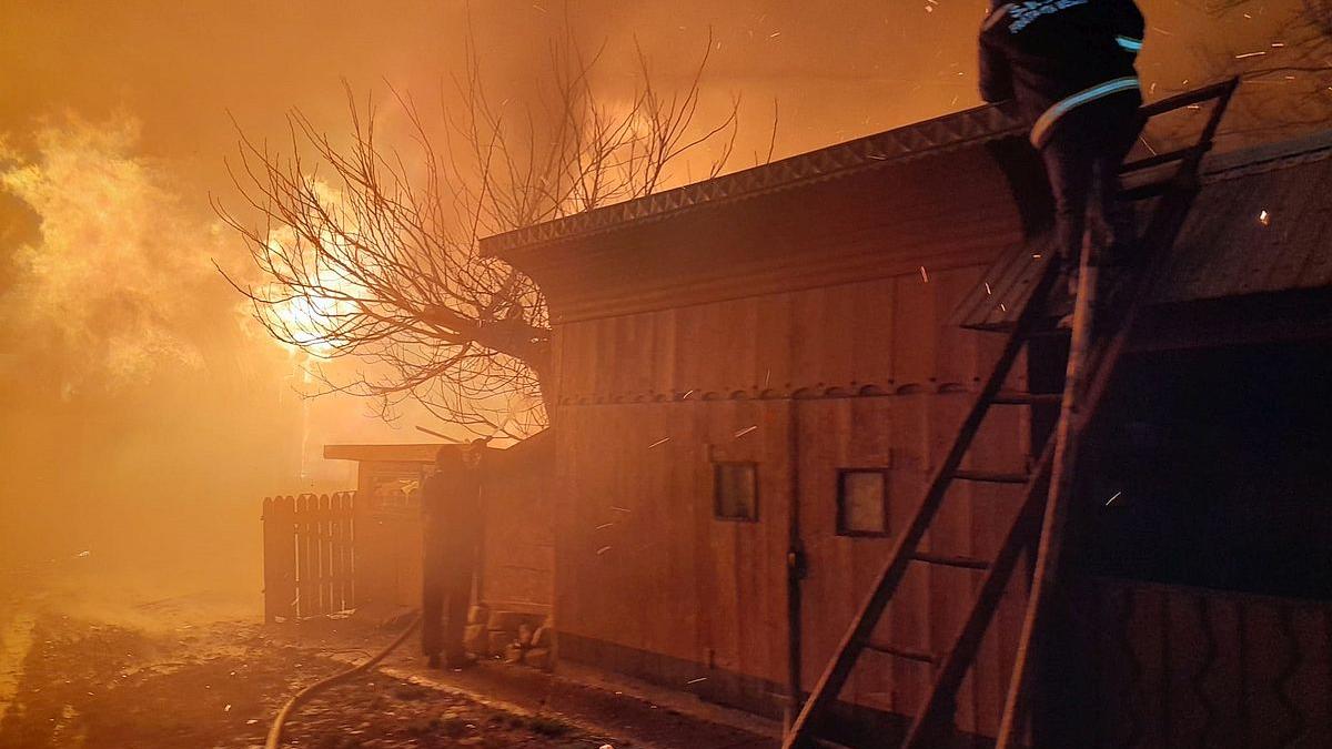 Zeci de animale și păsări au murit într-un incendiu care a afectat patru gospodării