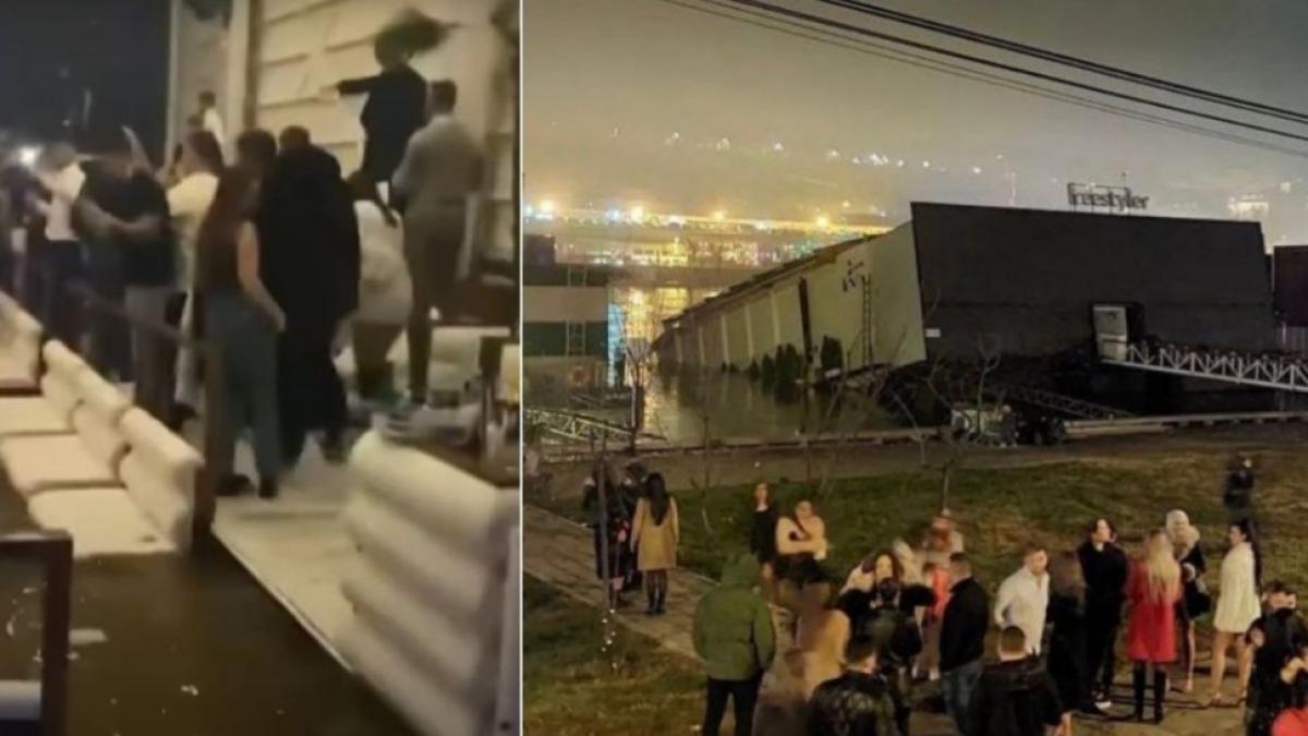 Incident PERICULOS în noaptea de Revelion. Un club din Belgrad s-a scufundat