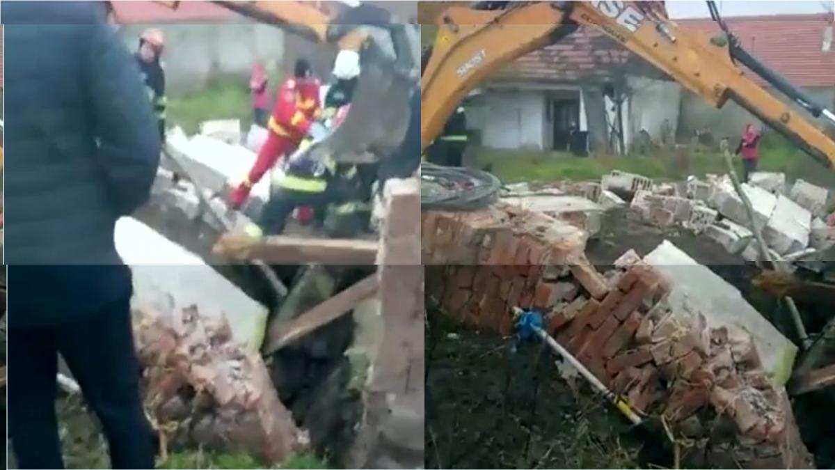 Un zid s-a prăbușit peste 2 persoane la Deta, județul Timiș