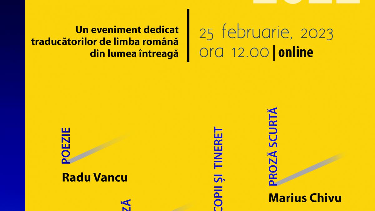 Retrospectiva anului editorial românesc 2022: eveniment dedicat traducătorilor de limba română, organizat de ICR prin Centrul Național al Cărții
