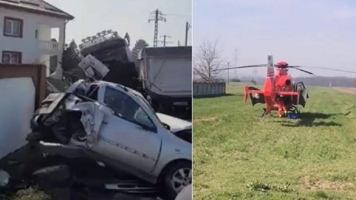 VIDEO Doi copii, grav răniți într-un accident în judeţul Gorj