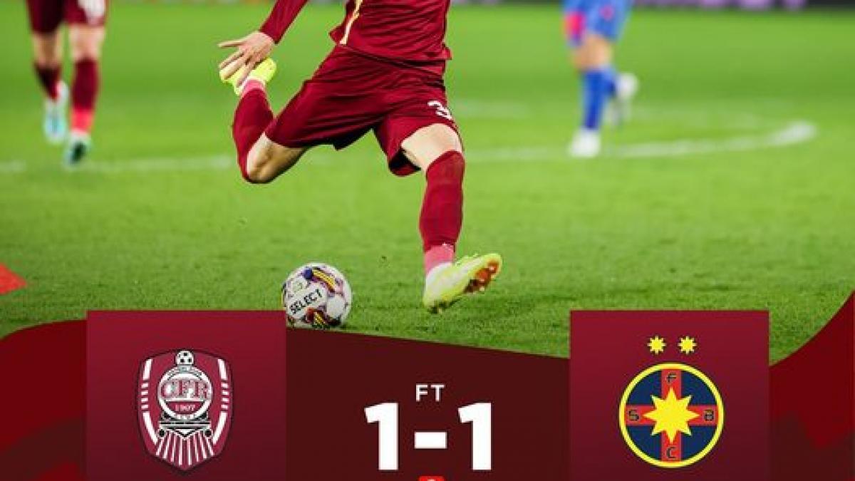 CFR Cluj-FCSB 1-1, în etapa a treia a play-off-ului