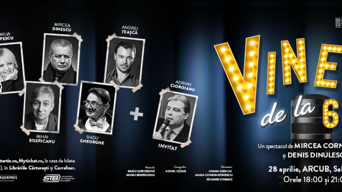 Nicu Alifantis, Mircea Dinescu şi Emilia Popescu, printre protagoniştii noului spectacol de teatru din aprilie, de la ARCUB