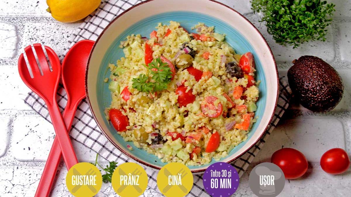 Cum vă place? Rețetă de post: Salată cu bulgur și legume