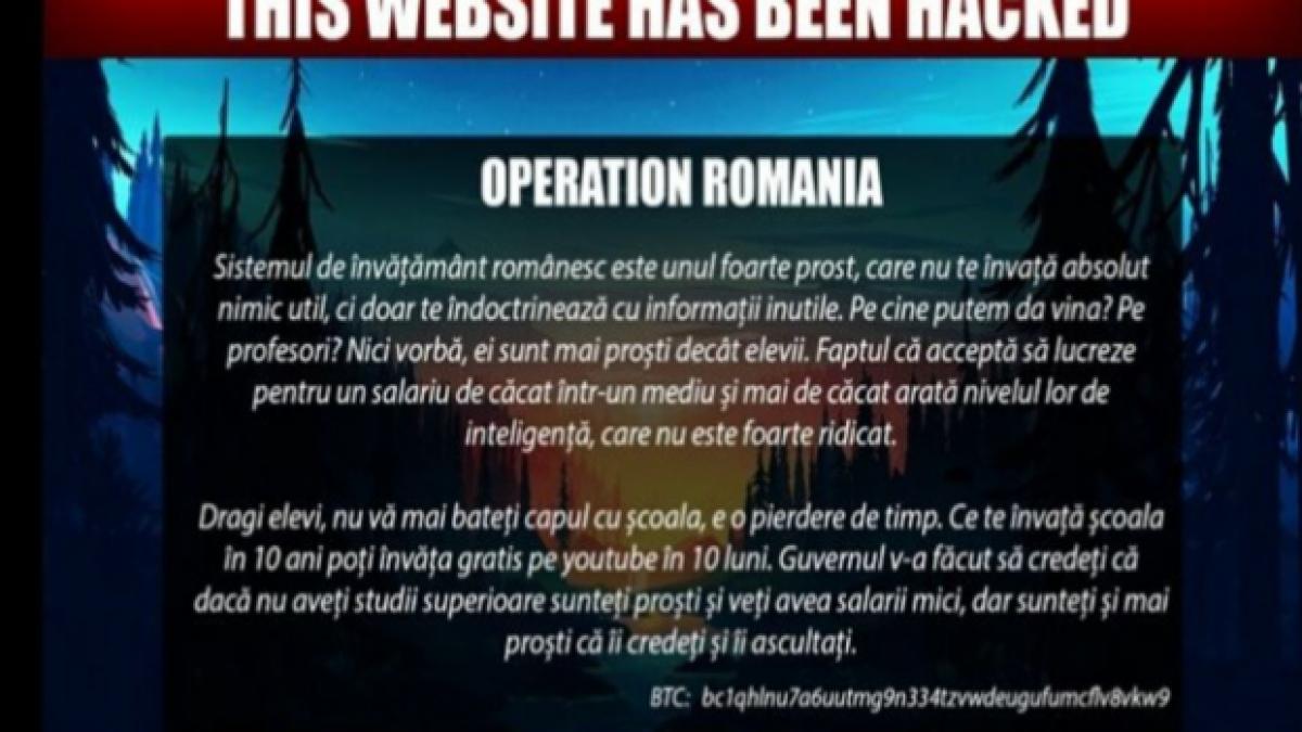 Update Hackerii au spart site-ul Ministerului Educației: Nu vă bateți capul cu școala! Reacția Ministerului: Până la finalizarea acțiunilor de auditare de securitate, site-ul va rămâne în modul offline