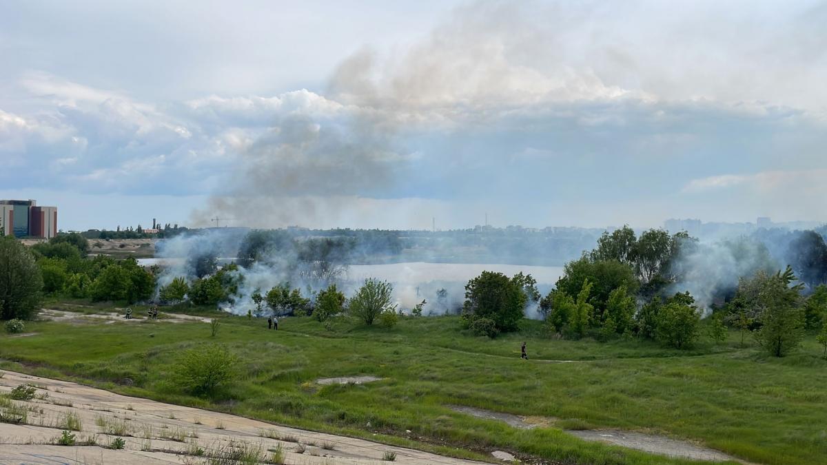 Incendiu puternic în Delta Văcărești. Flăcările s-au extins pe zeci de mii de metri pătrați