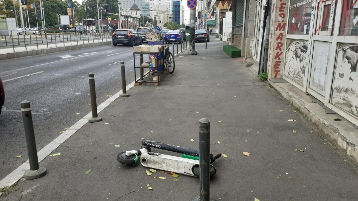 Un bărbat de 30 de ani aflat pe o trotinetă a accidentat o fetiță care circula cu bicicleta