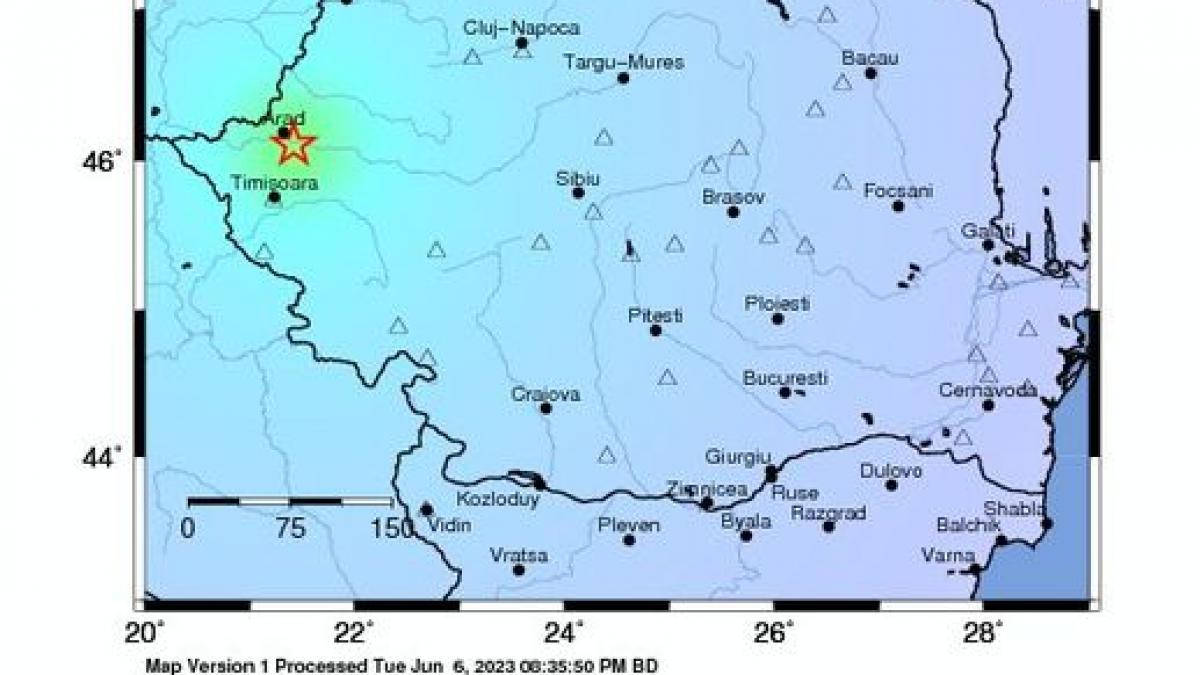 Cutremur cu magnitudinea locală 5,2 la Arad, în urmă cu câteva minute. Seismul s-a simțit puternic