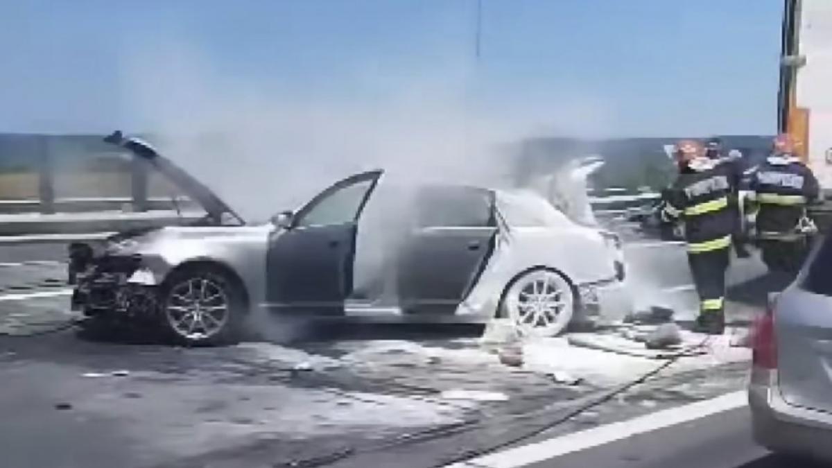 Accident în lanț la Timiș. 11 persoane implicate. Circulația se desfășoară pe banda de urgență