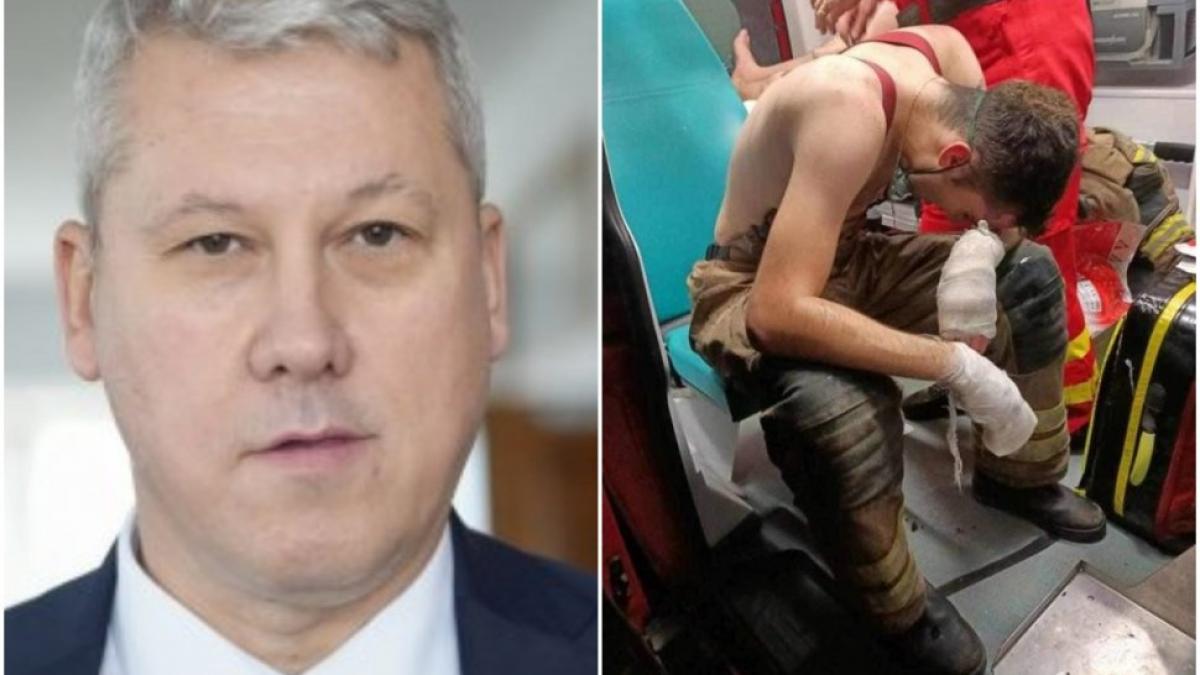 Cătălin Predoiu despre pompierul cu mâinile arse în exploziile de la Crevedia: &quot;El își risca viața acolo..&quot;