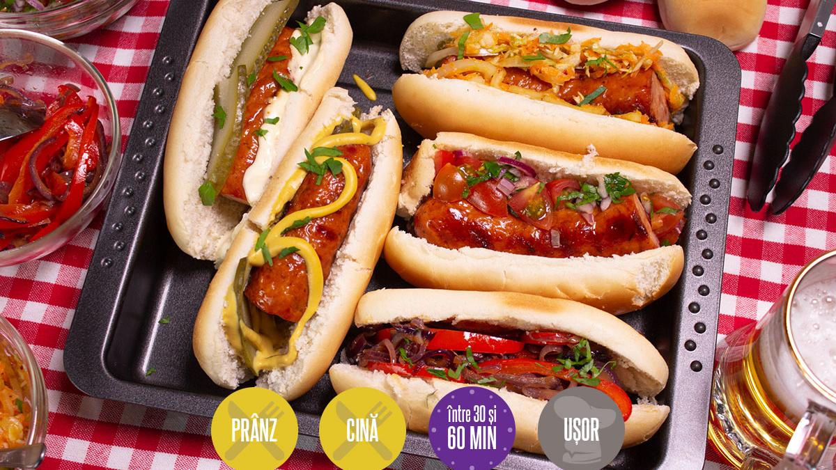 Hotdog cu cârnați la grătar, o experiență culinară de neuitat