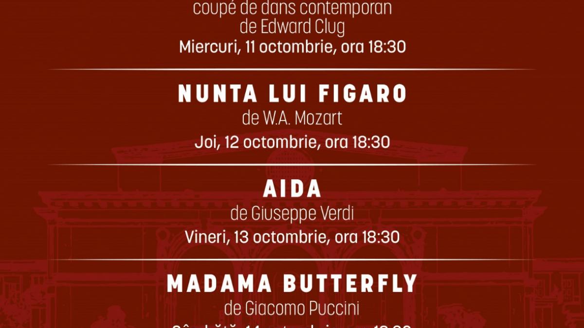 „Tango. Radio & Juliet”, „Nunta lui Figaro”, „Aida”, „Madama Butterfly