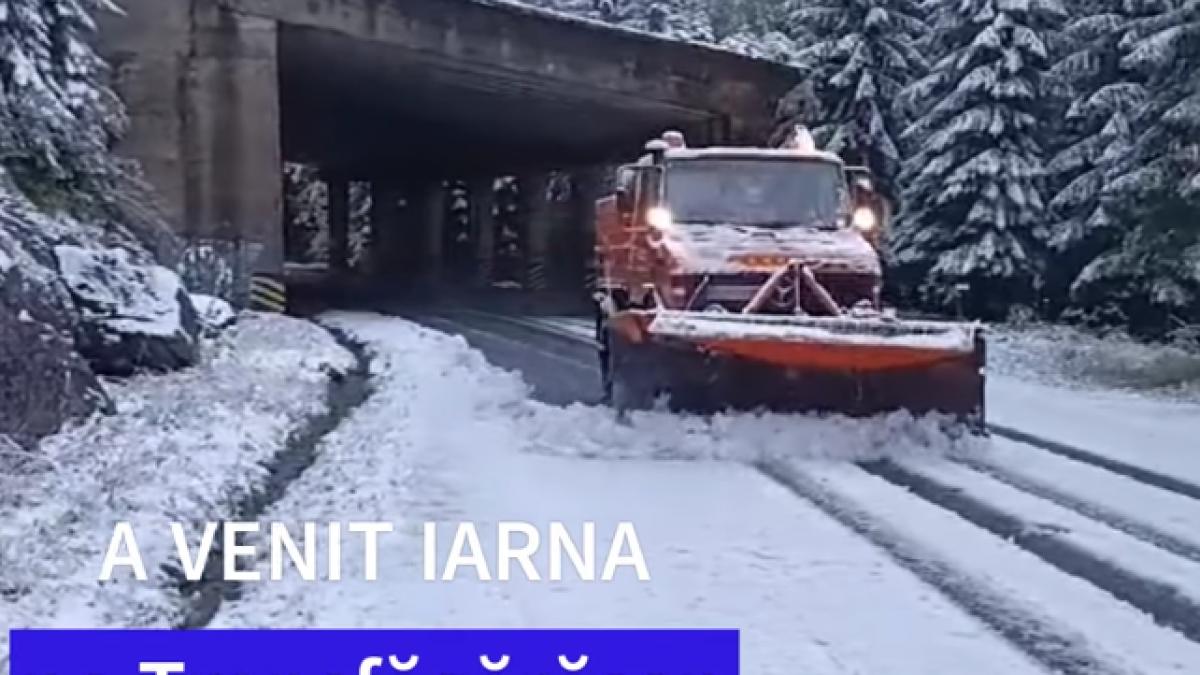 Prima zăpadă pe Transfăgărășan