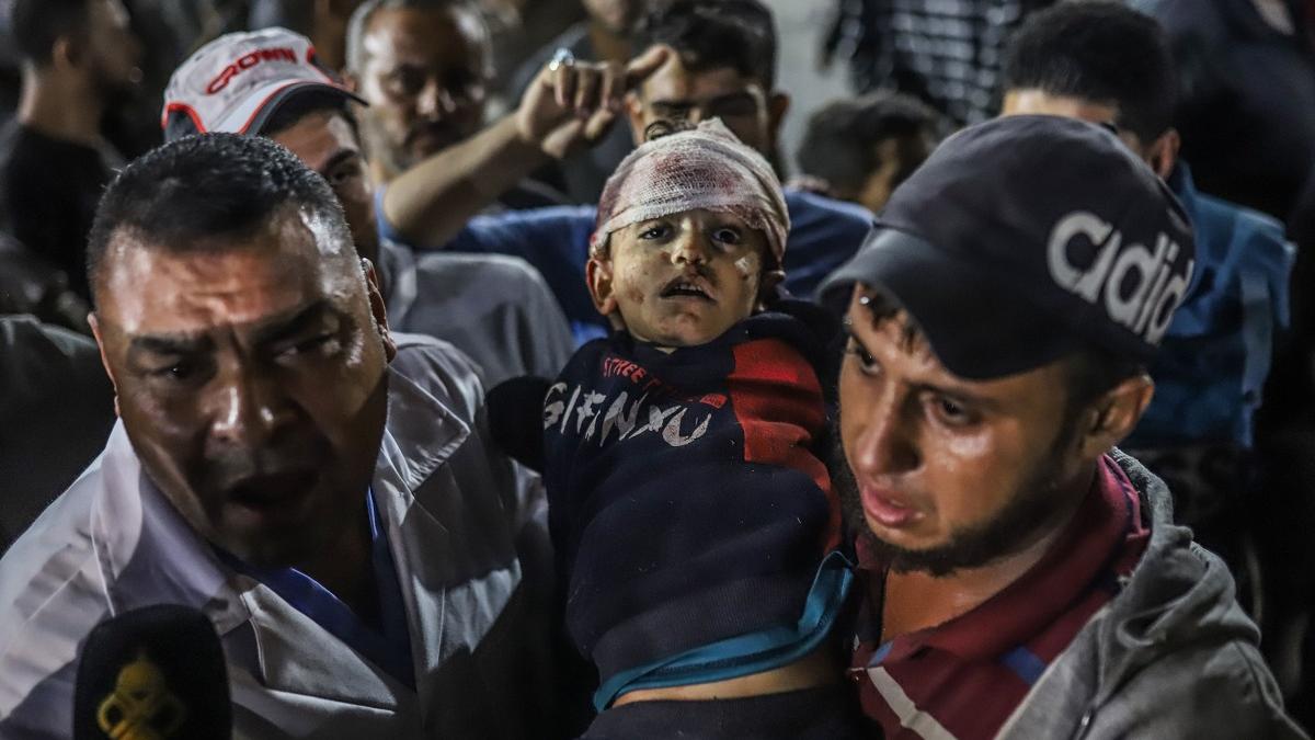 israel inregistrare racheta trasa spitalul gaza