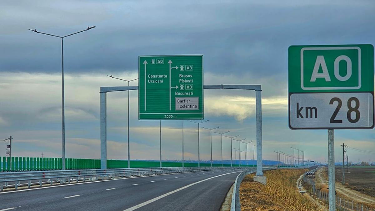 Primul tronson al autostrăzii de centură a Capitalei A0 este gata. Constructorul român UMB a finalizat înainte de termen