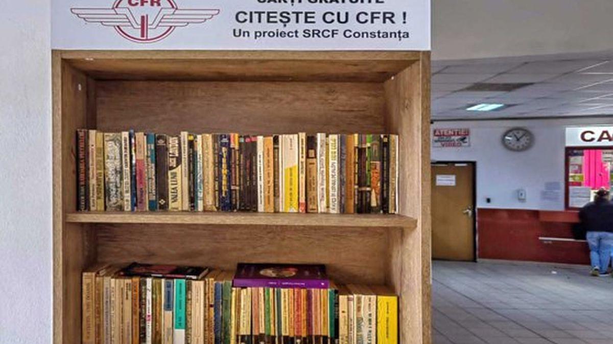 În Gara Constanța s-a deschis o bibliotecă pentru călători