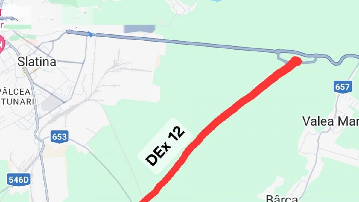 De luni, se închide traficul pe un tronson al DEX 12 Craiova-Pitești, între Slatina și Valea Mare