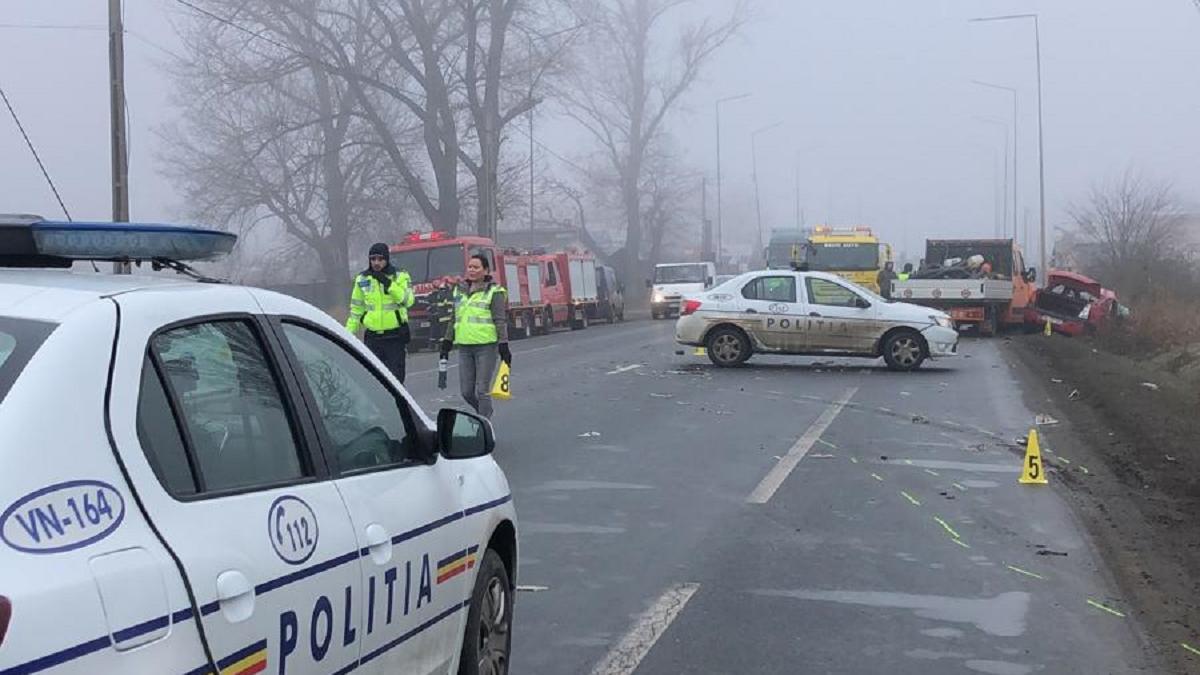 Trafic rutier întrerupt pe DN21, în județul Brăila, din cauza unui accident