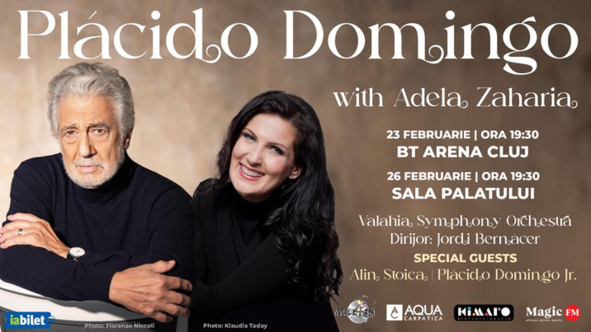 Invitați speciali în concertele extraordinare susținute luna viitoare de legendarul Plácido Domingo și celebra soprană Adela Zaharia, la București și la Cluj!