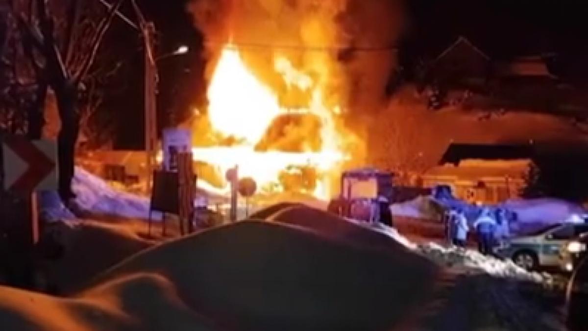 Incendiu violent în zona pârtiilor de schi din Maramureş
