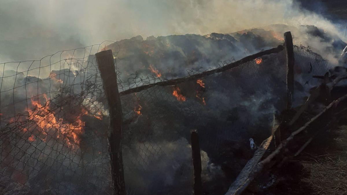Incendiu la o stână din Vâlcea. Pompierii au stins focul cu ajutorul găleților cu apă