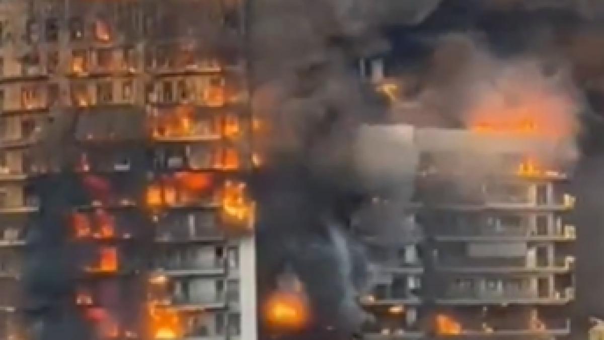 incendiu nimicitor bloc 14 etaje valencia victime multiple