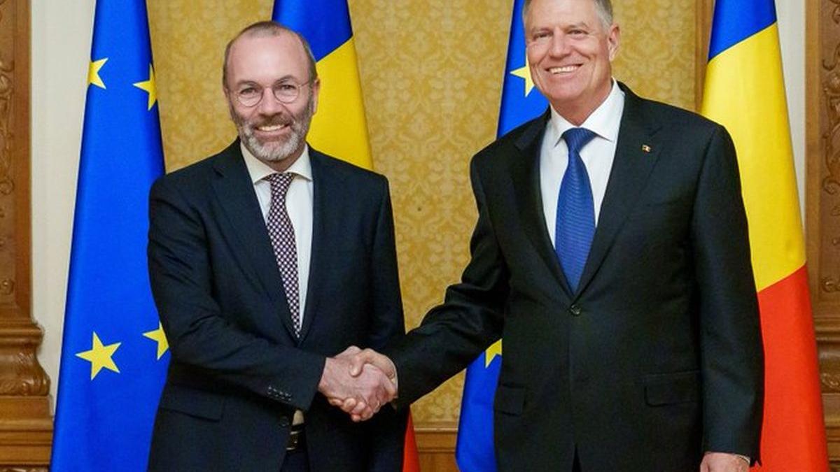 Klaus Iohannis, întâlnire cu Manfred Weber. Au discutat despre alegerile europene