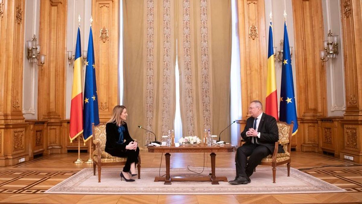 Ciucă, discuții cu Metsola: Miza este păstrarea într-o poziție fruntașă a forțelor pro-europene
