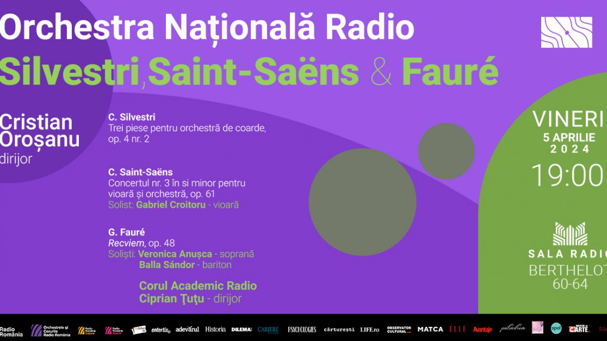 Violonistul Gabriel Croitoru cântă Saint-Saëns la Sala Radio