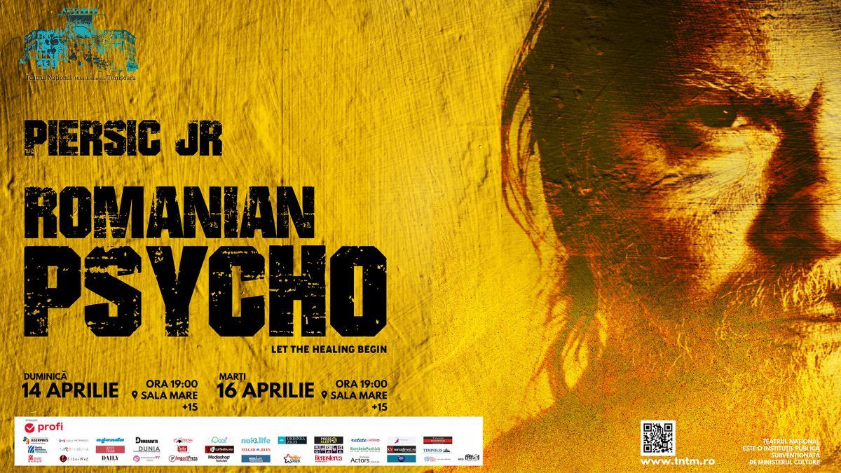 Spectacolul ROMANIAN PSYCHO, creat și interpretat de Florin Piersic jr, invitat la BACĂU FEST MONODRAME