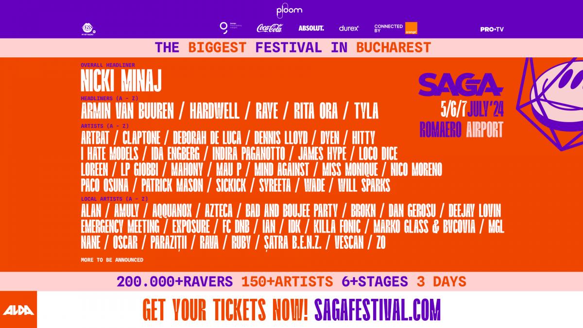 SAGA extinde zona de Mainstage pe aeroport și pune la bătaie încă 30.000 de abonamente pentru cele trei zile de festival
