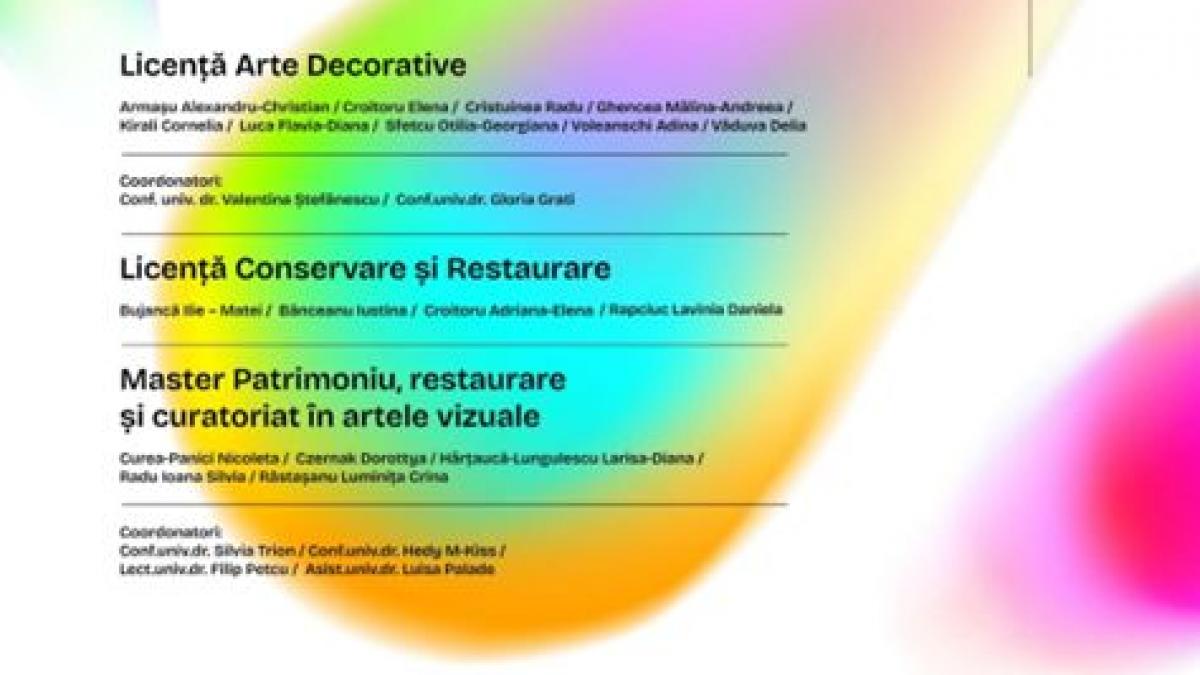 Proiectele de licență și disertație ale Absolvenților Facultății de Arte și Design expuse la Muzeul Național de Artă Timișoara