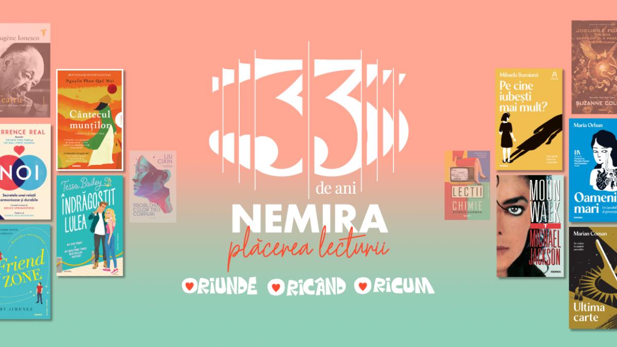 Nemira, 33 de ani de #PlăcereaLecturii: viziune editorială, echipă, inovație și comunitate