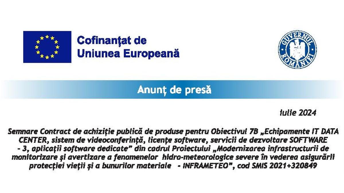 Anunț de presă