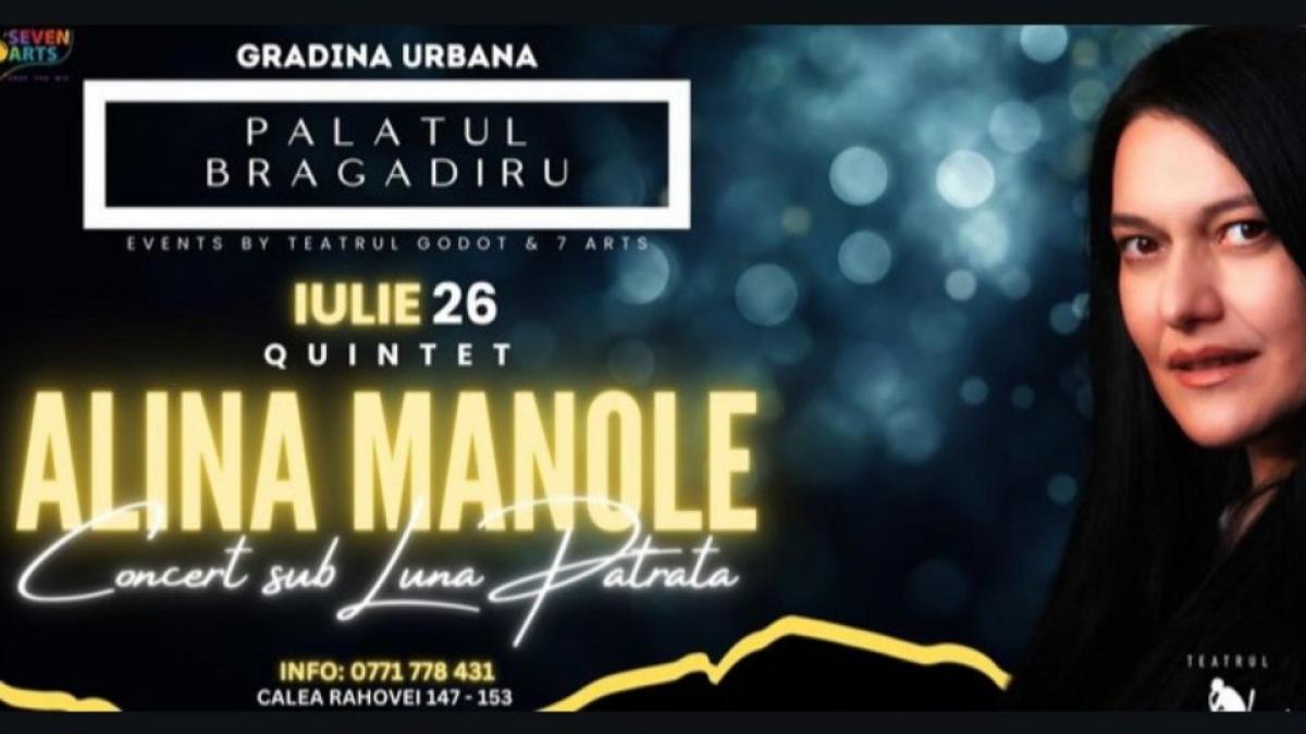 Alina Manole Quintet – concert sub Luna Pătrată, în Grădina Urbană a Palatului Bragadiru