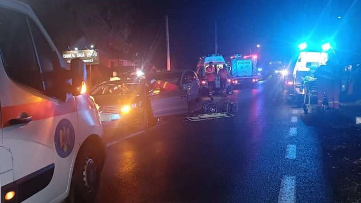 Accident cumplit în Suceava. Un copil a rămas încarcerat în mașină