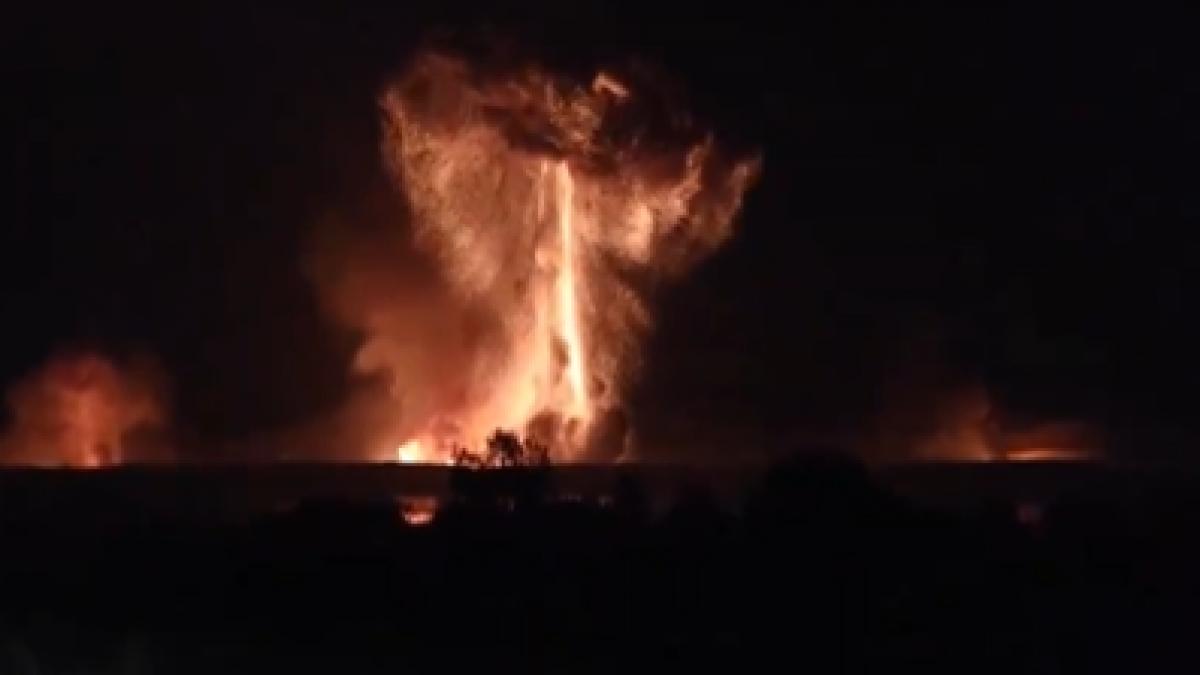 rusia evacuat oras atac drone ucraina depozit rachete