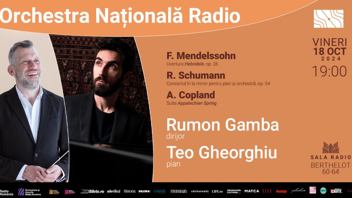 Doi invitați speciali sosesc la Sala Radio:  dirijorul britanic Rumon Gamba și pianistul Teo Gheorghiu