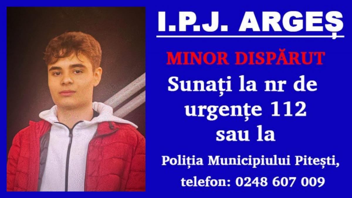 Alertă la Pitești: Un adolescent de 15 ani a dispărut de acasă
