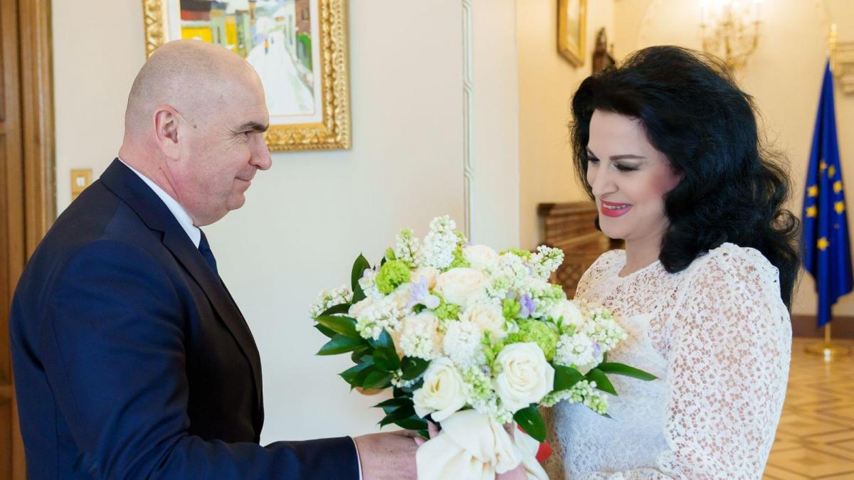 Soprana Angela Gheorghiu, primită la Cotroceni de Ilie Bolojan 