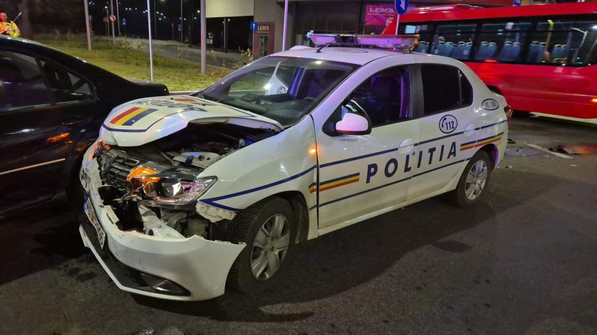 accident cu masina de politie in alba