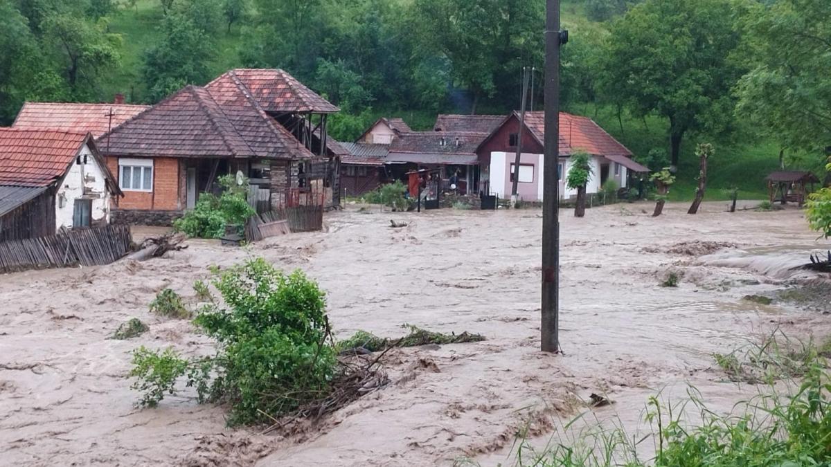 Case inundate în Neamț, după ploile torențiale