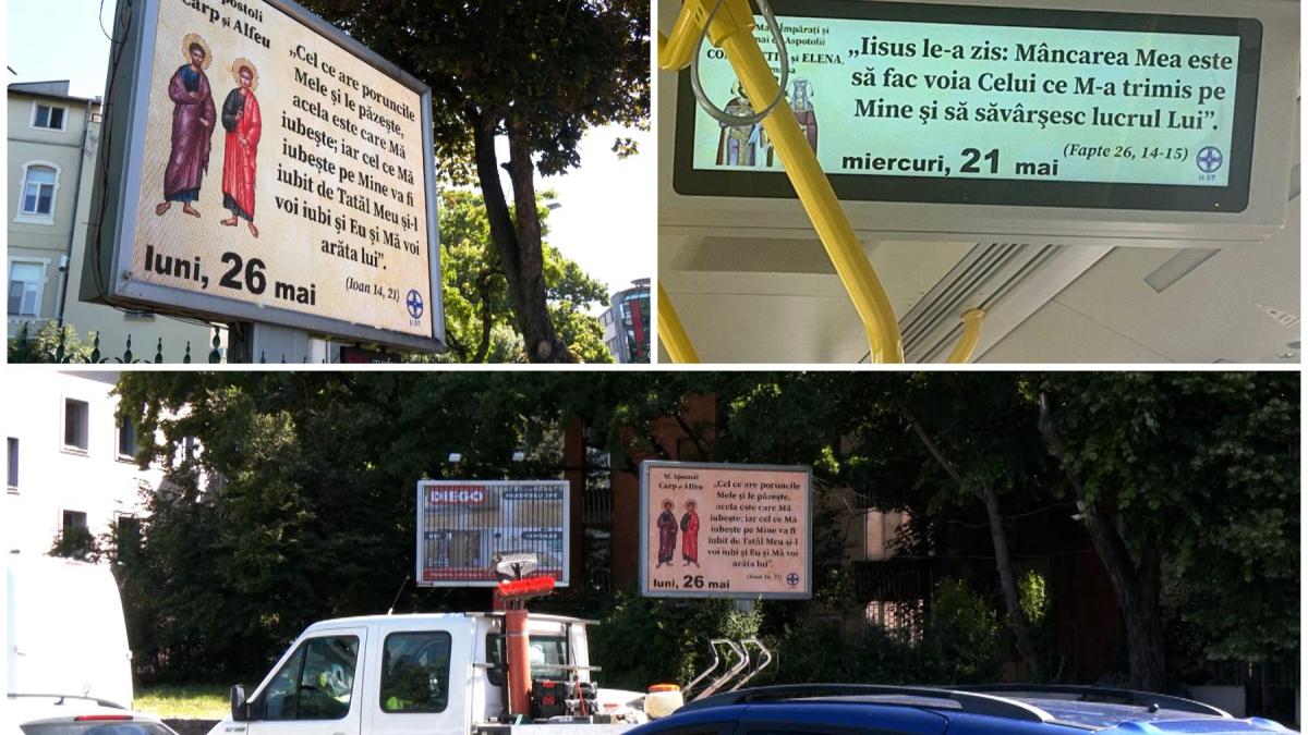 Reclame cu versete biblice în Timișoara. Un proiect al bisericii s-ar putea extinde și în alte orașe