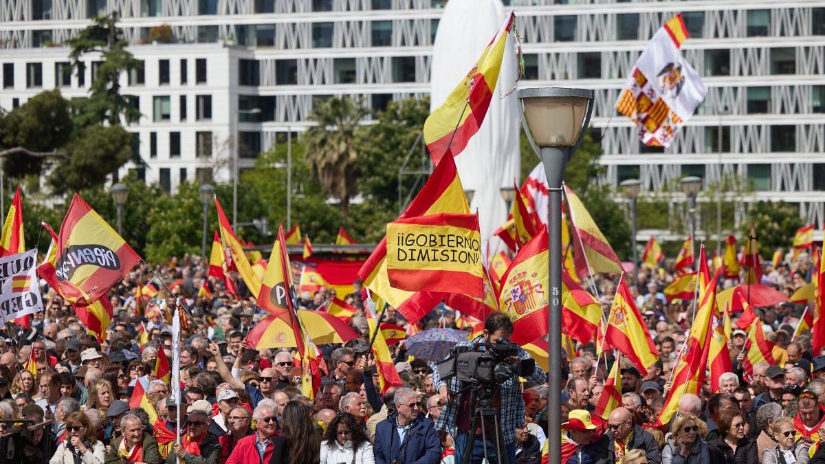 Protest de amploare la Madrid împotriva guvernului socialist Pedro Sanchez