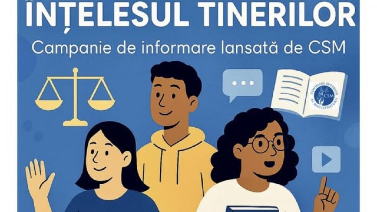 CSM lansează o campanie online de informare dedicată tinerilor despre funcționarea justiției